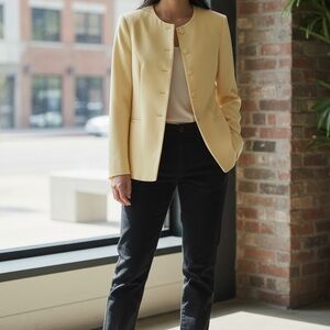 Abercrombie & Fitch Light Yellow Blazer